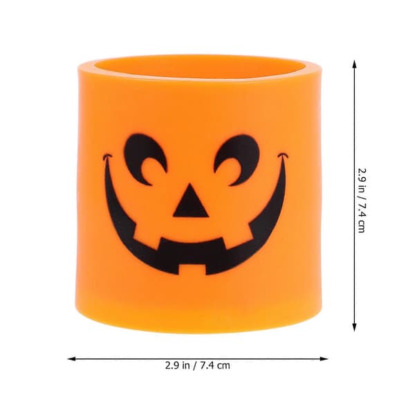 Elektronisk græskarlygte Halloween-lys til dekoration 2 stk. orange