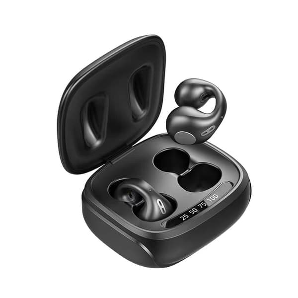 Nyt JX80 Trådløst Bluetooth Headset Knogleledning Usynlig Binaural Smertefri Høj Lydkvalitet Sort