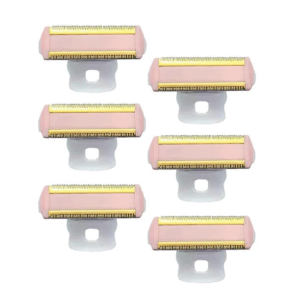 6 stk rosa hårfjerningshoder, rosegullbelagt
