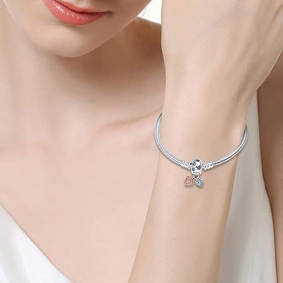 925 Sterling Silver Ormlänksarmband för Europeiska Pandora Berlocker
