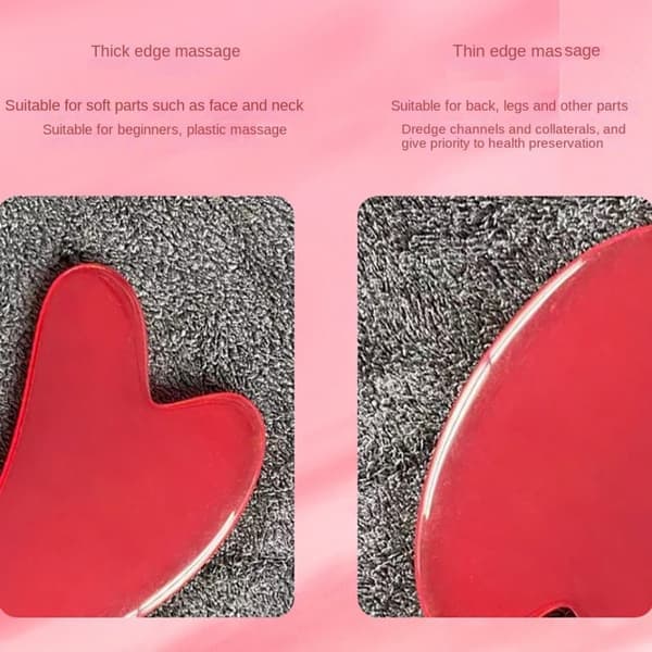 Guasha Board Massage Skrapa LJUS ROSA_ma LJUS ROSA