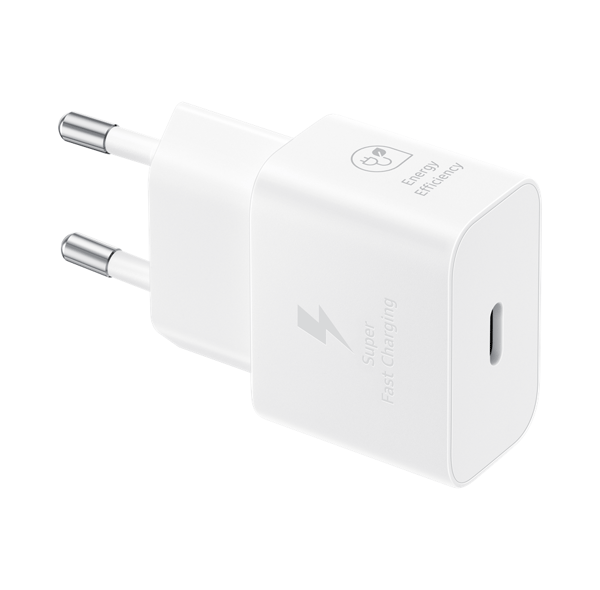 Samsung 25W USB-C GaN strömadapter - Vit