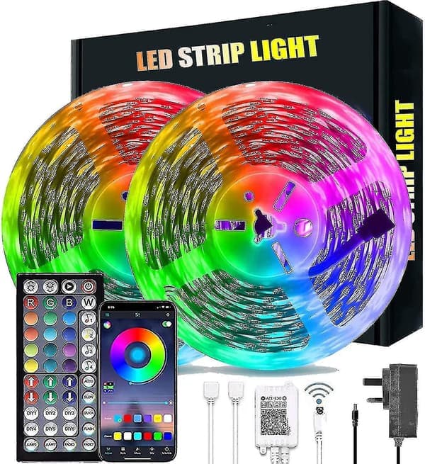 20m LED-valot Bluetooth RGB-valot LED-nauhat