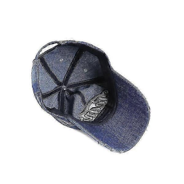 Retro denim utendørs baseballcaps med 3D-broderi