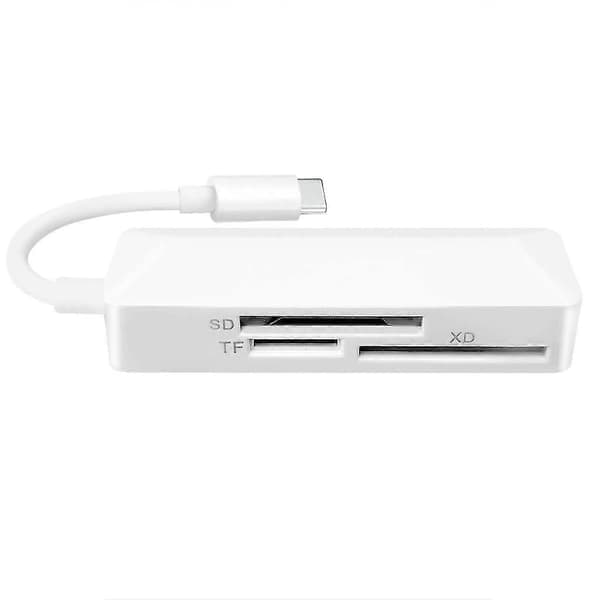 USB C Type C kortleser SDTF/XD 3-i-1 minnekortleseradapterhub