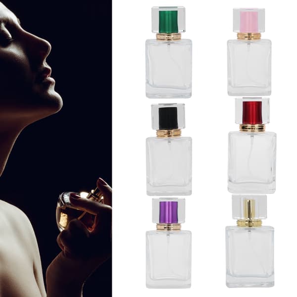 6-pack påfyllningsbar parfymflaska i glas, tom sprayflaska 50 ml
