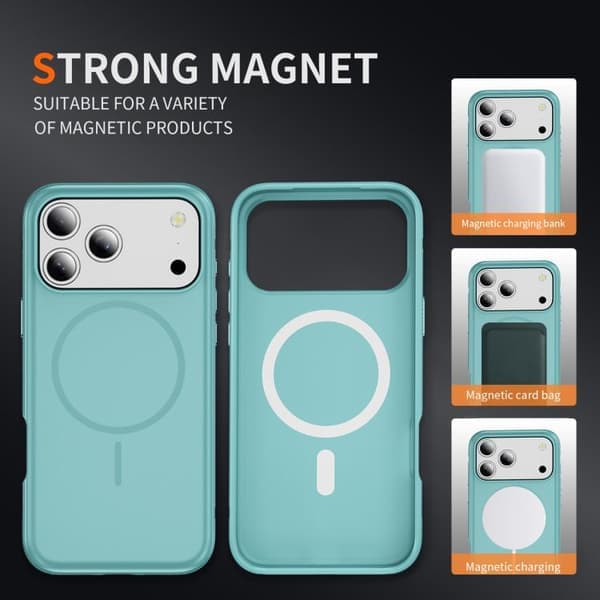 iPhone 17 Pro Magsafe Imitasjon Original PC Hybrid TPU-deksel Lyseblå Ljusblå