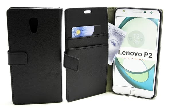 Standcase Wallet Lenovo P2 Sort Svart