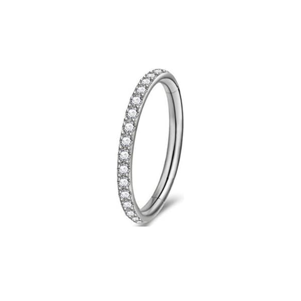 Sølvhvide 1,2*6 mm diamantøreringe brusk G23