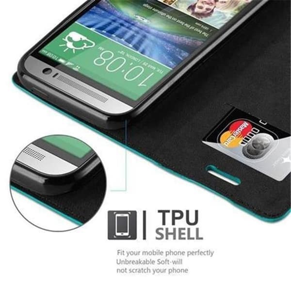 Etui til HTC ONE M8 i TURKIS PETROLEUMSBLÅ