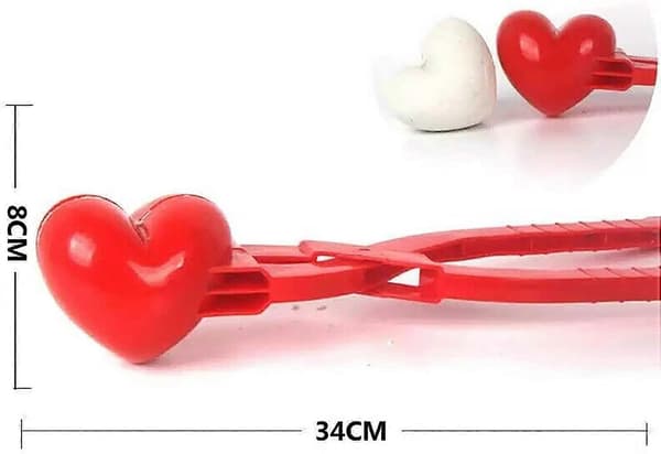 Sneboldmaskineclips, hjerteformet sneboldmaskineclips, vintersandkugleform, plastikclips, børnelegetøj