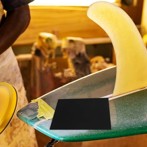 Oppustelig Paddleboard Reparationssæt i PVC, Rektangulær Surfboard Reparationslap, Vandtæt Sort PVC-lap