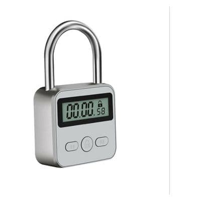 Smartlås, Brynnl max 99h, LCD-display, USB-uppladdningsbar, robust metalltimer, etikett