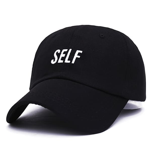 SELF musta kaarevalierinen baseball-lippis miehille ja naisille