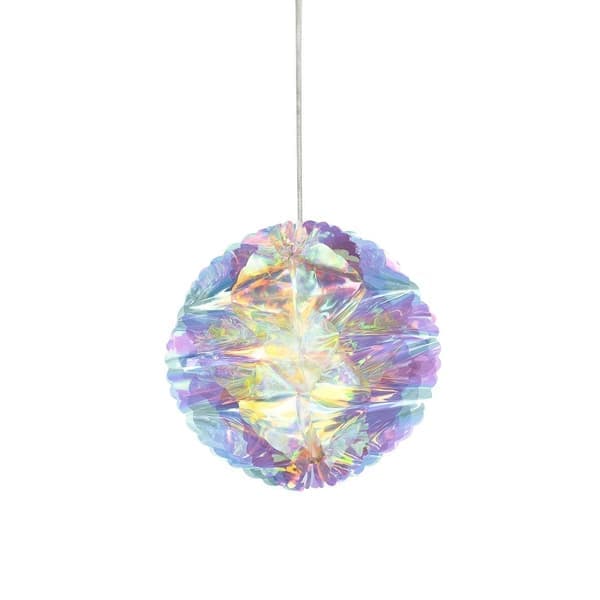 Iriserende Pom Poms Honey Combs Sølvglas