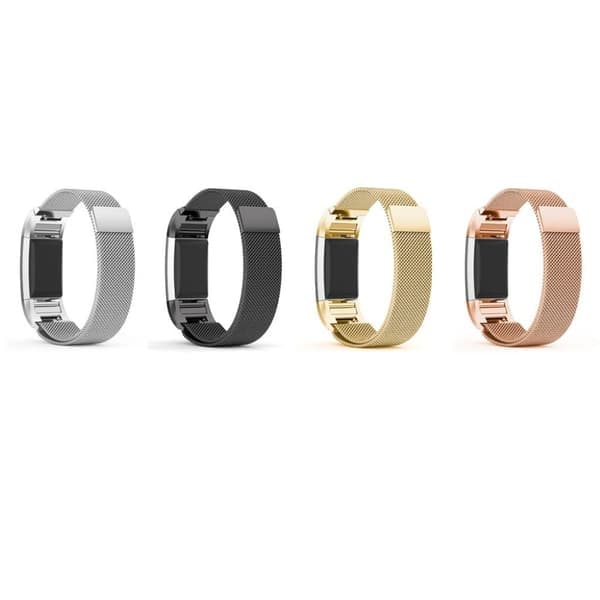 Fitbit Charge 2 Eksklusivt metalurrem - Størrelse L Sort Sort