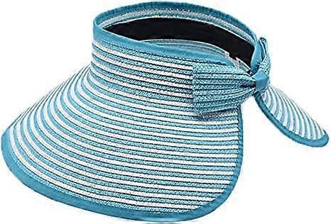 Dam Solhatt Vikbar Stråhatt Sommar Strand Vikbar Hatt Floppy Bredbrättad Hatt Djup Stil Justerbar