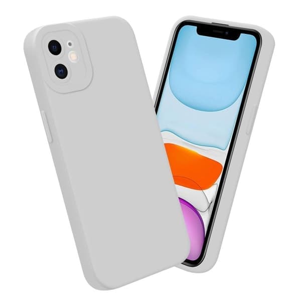 Beskyttelsesdeksel til iPhone 12 i FLUID WHITE Støtsikker Hvit