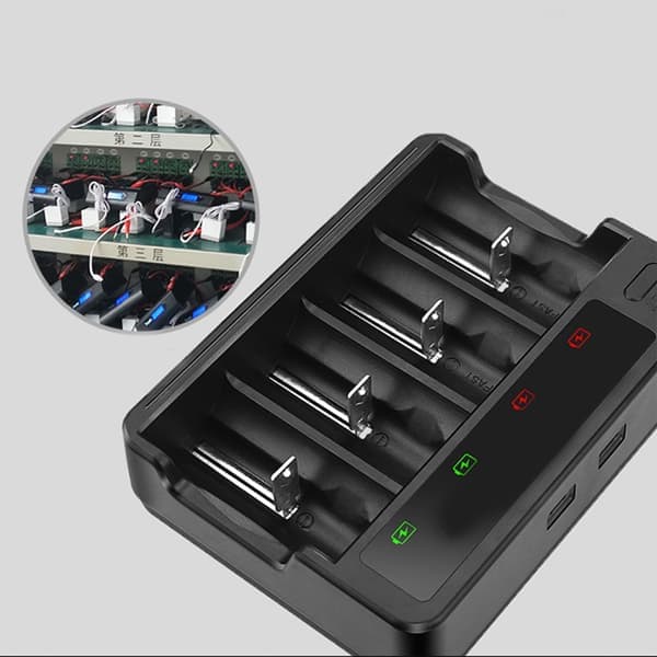 Universell AA 3A C D batterilader for Ni oppladbare batterier USB