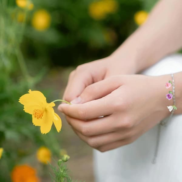 45 st 3D Vårblomma Akrylberlocker, Pärlblomshängen, Eleganta Berlocker i Bulk, Mini