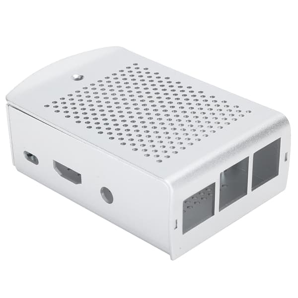 Aluminiumlegeringsfodral för Raspberry Pi 3 b 2B moderkort kylskyddslåda silver