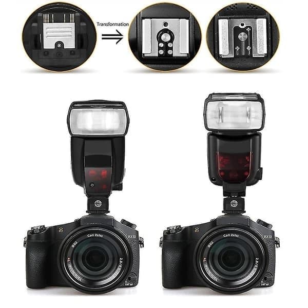 TF-334 blitsskoadapter for å konvertere Sony Mi A7 A7S A7SII A7R A7II A9 A6300 kamera til Canon Nikon