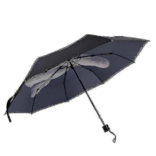 Vindtett kompakt paraply med langfingerdesign
