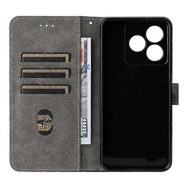 Kompatibelt för Blackview Wave 8C Plånboksfodral RFID PU Läderskydd Ställ Blå Blue