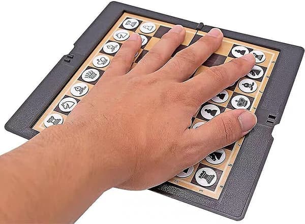 Vikbart magnetiskt schackset, Lmell Mini Pocket Student Fun Chess, Lmell Plånboksutseende Present DB