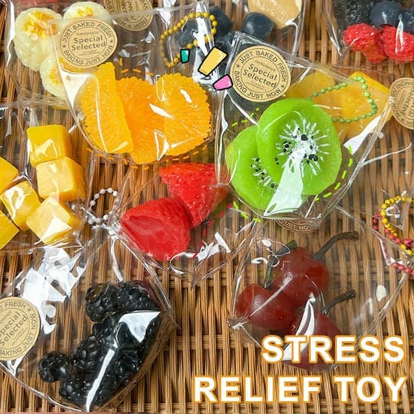 Simulert Frukt Squishy – med Kulekjede – Sakte Stigende Gal Mango Crazy Mango