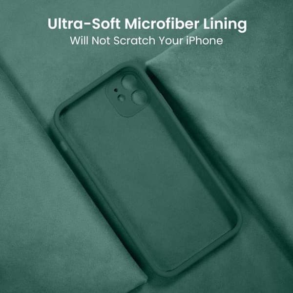 Kompatibel iPhone 12 Mini Gummibelagt Mat Grøn Etui Kamerabeskyttelse Flydende - Grøn