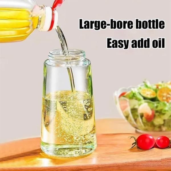 2-i-1 Hvid Oliesprøjte, 470 ml, til Madlavning, Olie- og Eddikedispenser