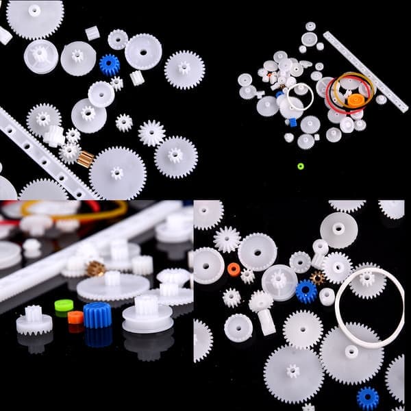 60 stk. plastgirsett DIY-stativ remskive belteorm enkel dobbel