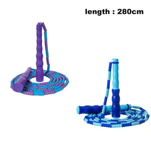 Hopprep för barn: 2-pack pärlhopprep för fitness. Träningshopprep barnpresenter, blå + lila