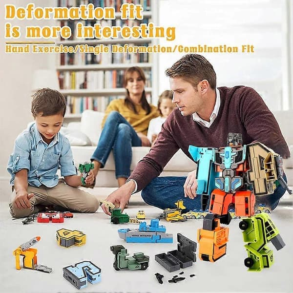 Leketøy Deformasjon Nummer Transform Robot DIY Montert Puslespill Mecha Robot Leketøy for Barn 3 3
