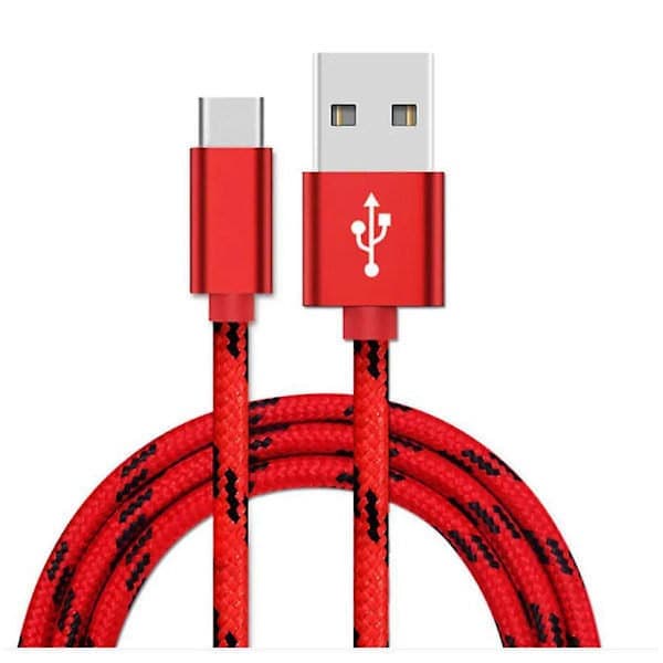 3m Type-C USB snabbladdningskabel för Samsung Galaxy S21 S22 S23 Röd