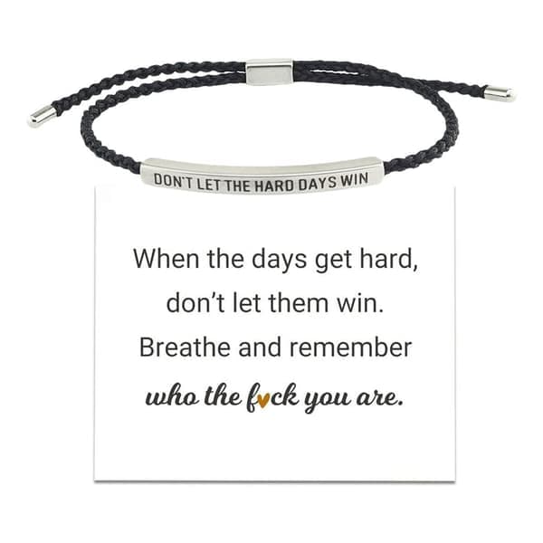 CTDWNT Lad ikke de hårde dage vinde armbånd til kvinder og mænd, inspirerende sort One Size sort onesize Black onesize