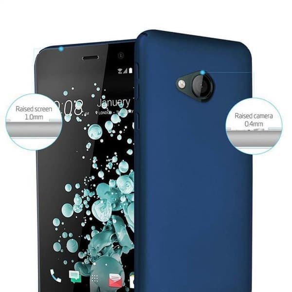Hardt deksel til HTC U PLAY i METALLISK BLÅ design med metallbeskyttelse og støtdempende funksjon Blå