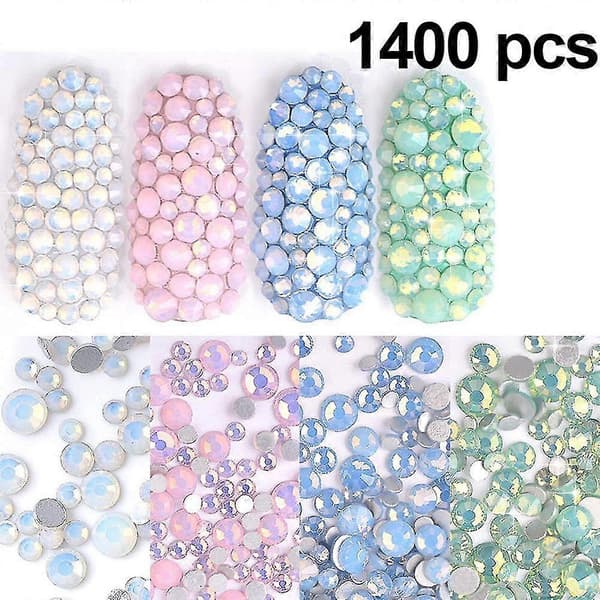 Olika Strass-stenar för Nagelkonst, Platt Baksida Kristall Strass Ädelsten 3d Nagelkonst