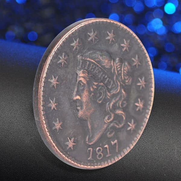 Vintage 1817 USA 1 Cent Messing Minnesmyntsamling