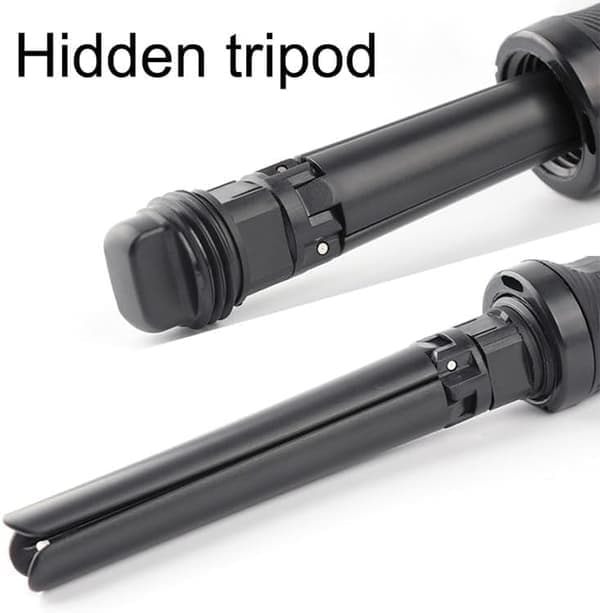 REFLEX CAMERA 3-vägs vikbar selfiestick-stativ för Go Pro Hero 13-5 DJI Osmo Action – Utdragbar arm, dolt stativ, stabiliserande grepp, Ac