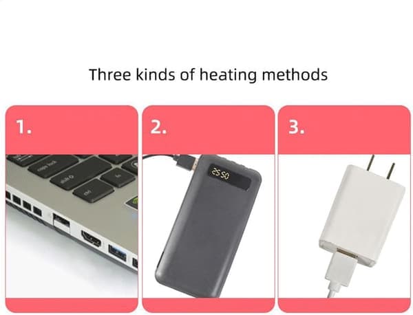 Niveau 3 USB-opvarmede handsker til koldt vejr med justerbar varme, grå grey