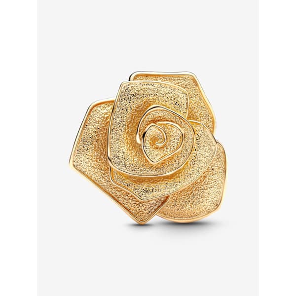 Pandora - Rose in Bloom Oversized Charm - 14k gullbelegg