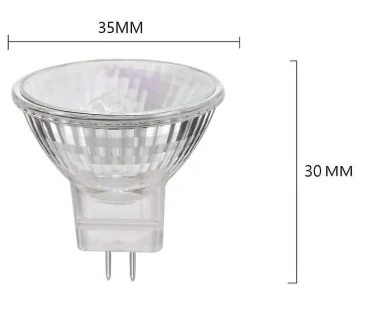 MR11 halogenlampe, 20W 12V MR11 halogenlampe, højt farvegengivelsesindeks, 6 stk