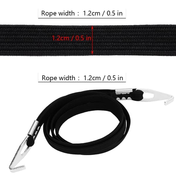 Elastiske stropper for bagasjesykler, svart