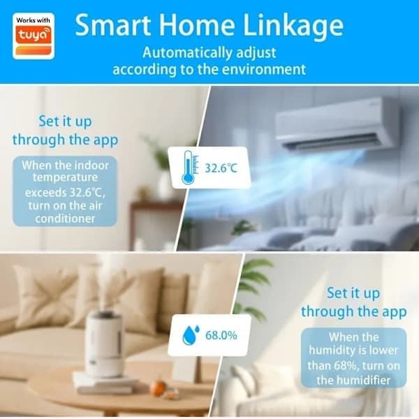4-pack Smart WiFi Termometer Hygrometer Temperatur Fuktighetsmätare med App-varningar