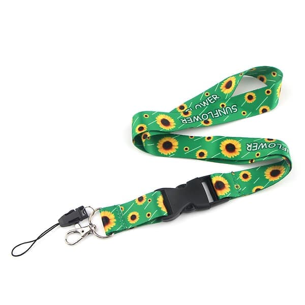 Praktisk lanyard (solsikke/stjerner) Sort