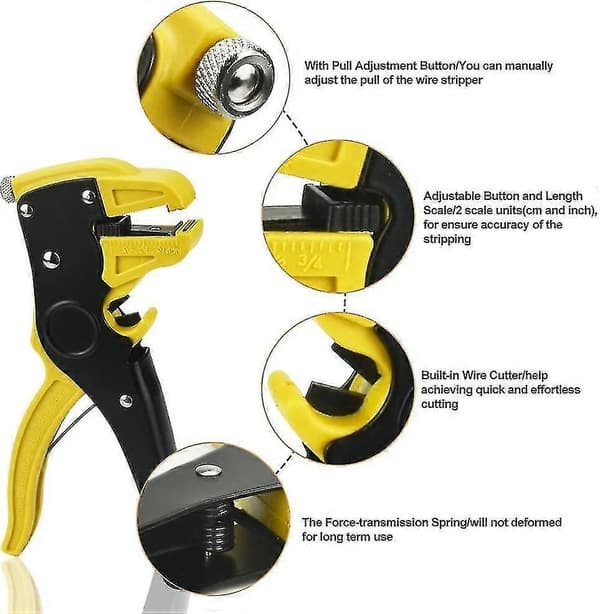 Automatisk ledningsafisolering til 10-24 Awg (0,2-6 mm) fliser
