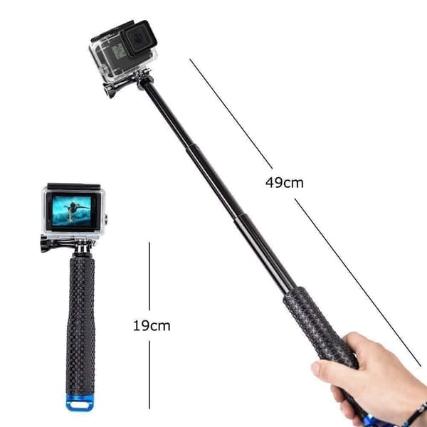 Selfie Stick til GoPro Sort
