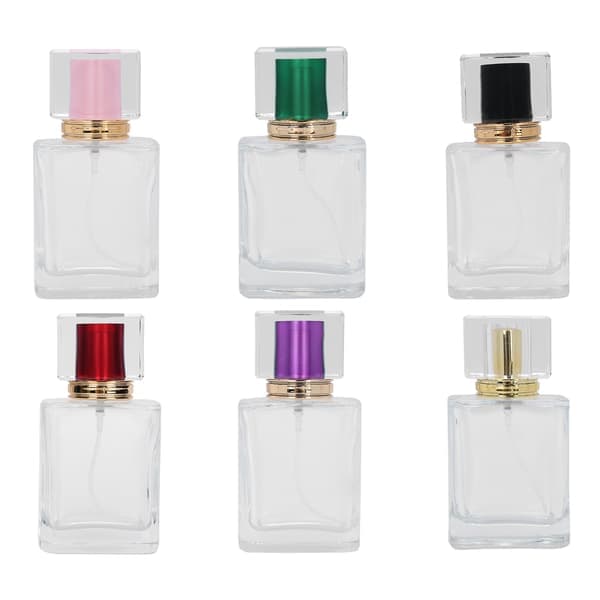 6-pack påfyllningsbar parfymflaska i glas, tom sprayflaska 50 ml